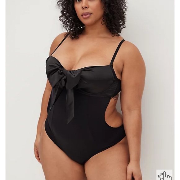 Bow Bodysuit - Satin & Lace Black - Picture 4 of 8